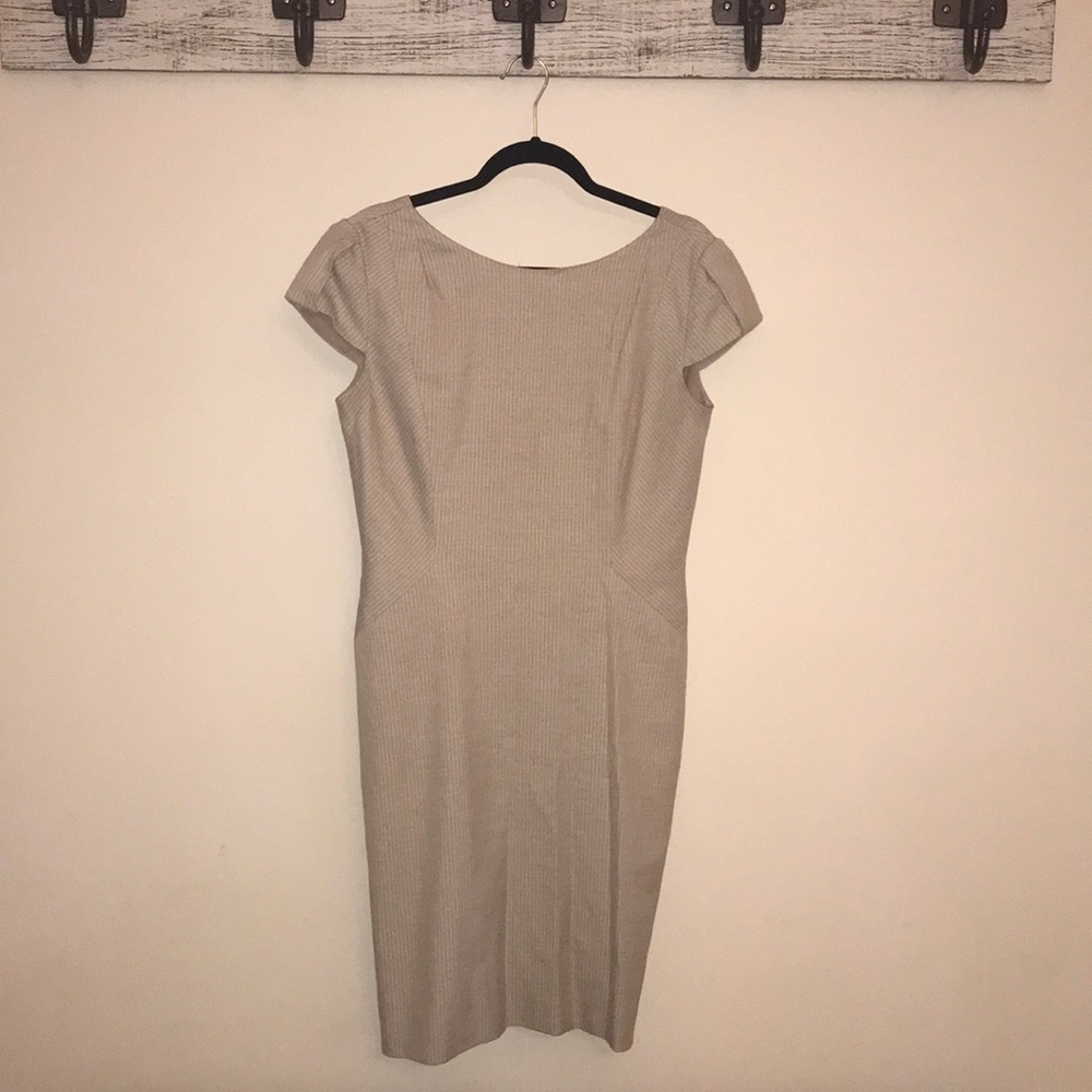 Grey with white pin stripe dress
